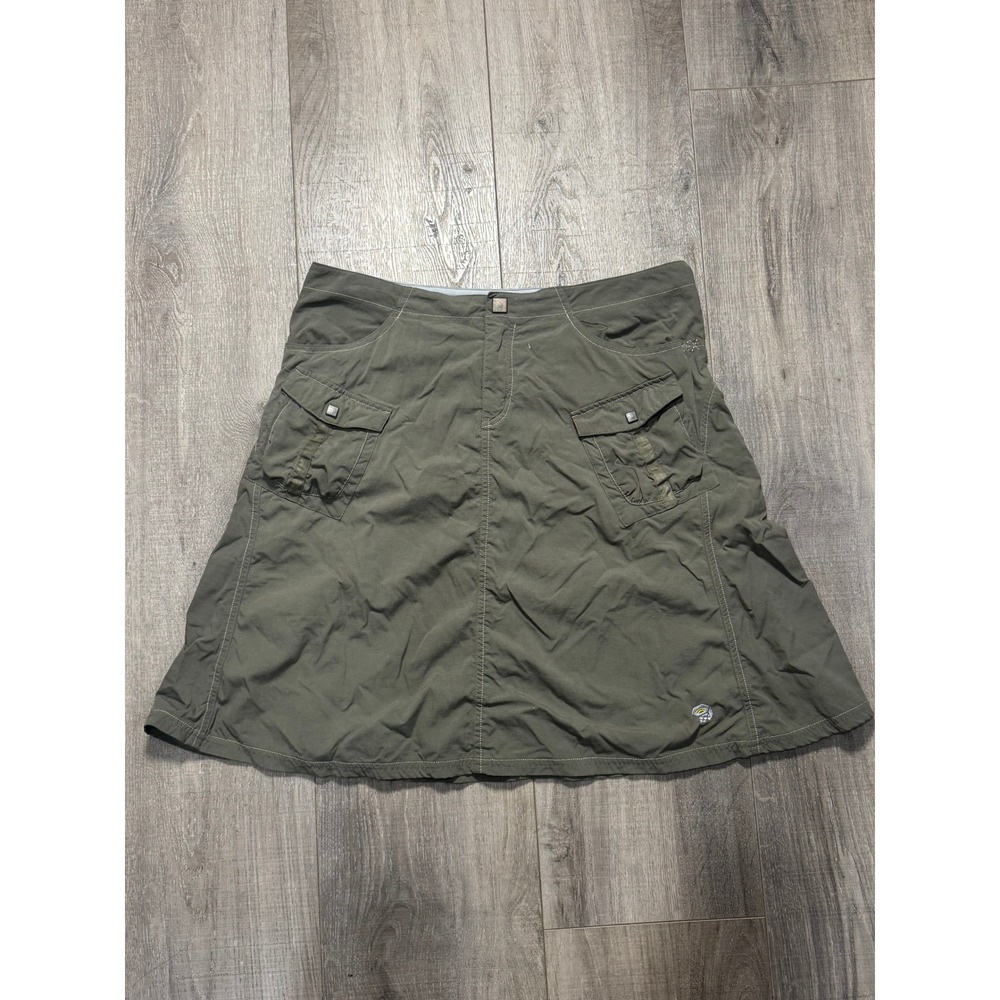 Mountain Hardwear Womens Olive Green Cargo Hiking Skirt Size 10